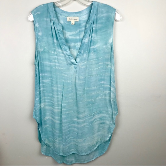 Anthropologie Tops - Cloth & Stone | Blue Chambray Hi Lo Tunic Top